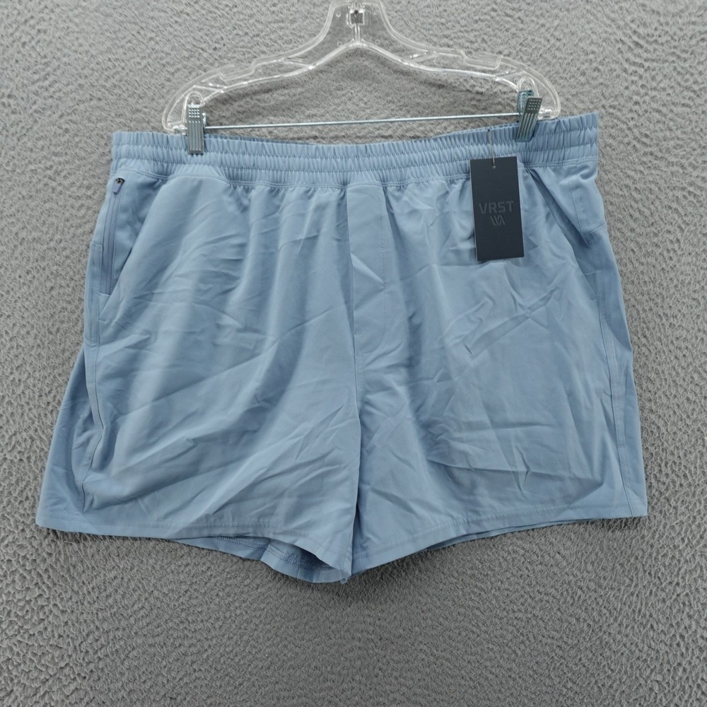 VRST Mens 5 Inch All-In Short V2 Muted Denim Blue Athletic Gym Shorts XL NWT